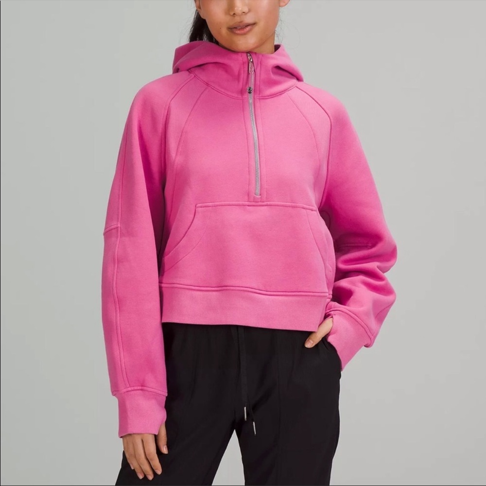 Lululemon Scuba Oversized Half-Zip Pink Blossom Size XS/S